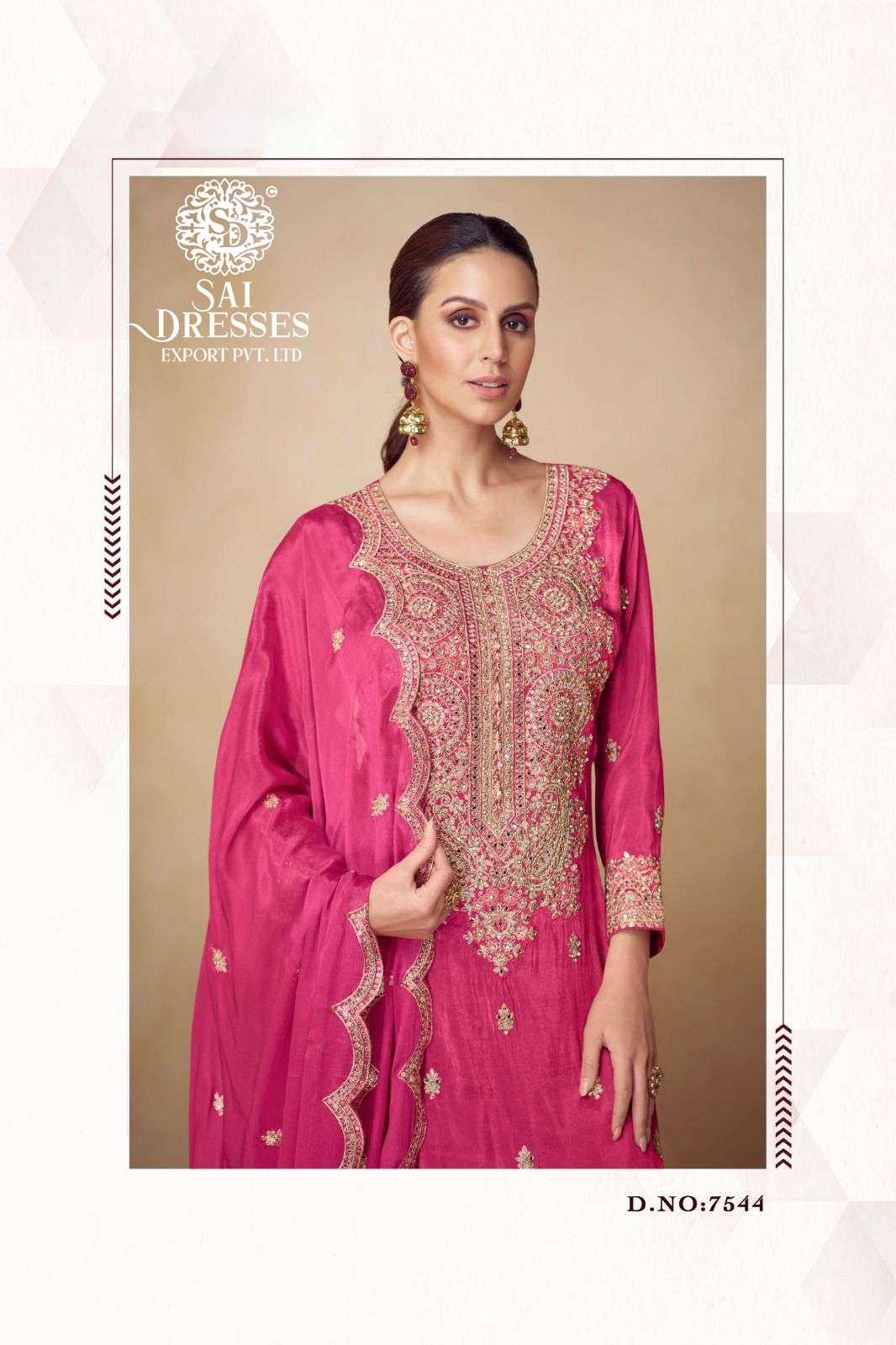 PREMIUM REAL CHINON SILK HEAVY EMBROIDERED KURTI WITH MATCHING PLAZZO AND DUPATTA – LUXURY FESTIVE AND PARTY WEAR COLLECTION