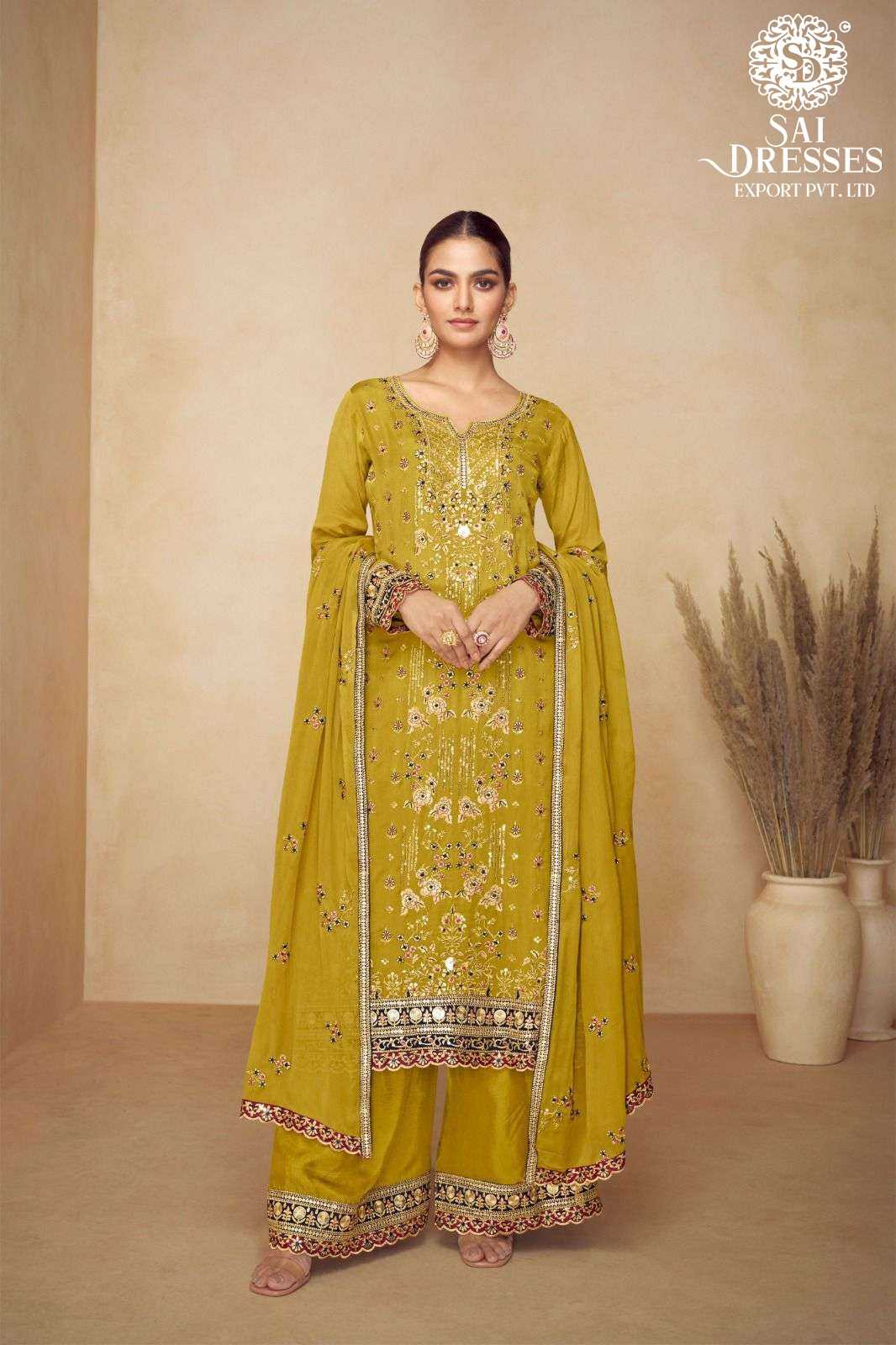 PREMIUM REAL CHINON SILK HEAVY EMBROIDERED KURTI WITH MATCHING PLAZZO AND DUPATTA – LUXURY FESTIVE AND PARTY WEAR COLLECTION