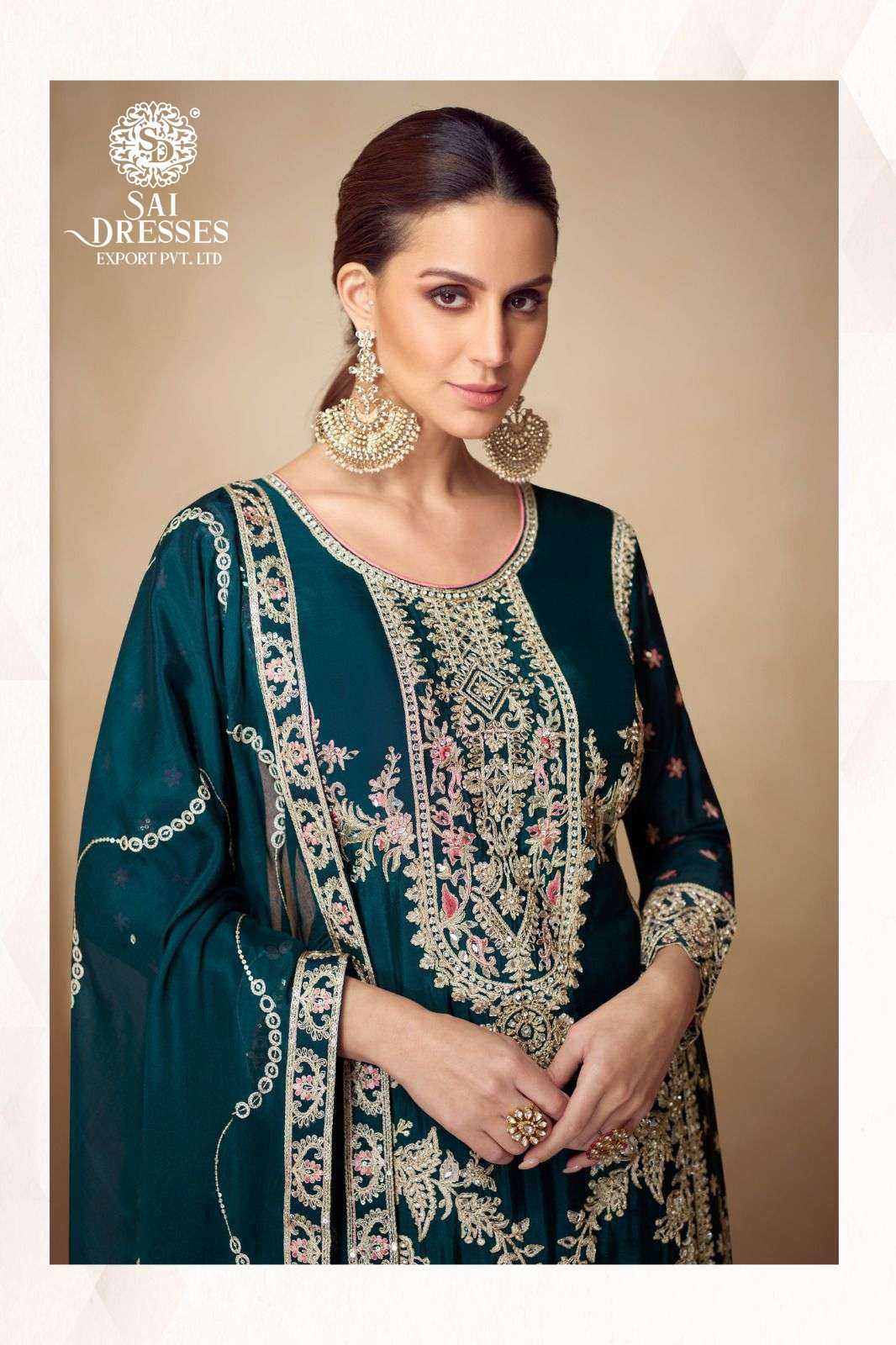 PREMIUM REAL CHINON SILK HEAVY EMBROIDERED KURTI WITH MATCHING PLAZZO AND DUPATTA – LUXURY FESTIVE AND PARTY WEAR COLLECTION