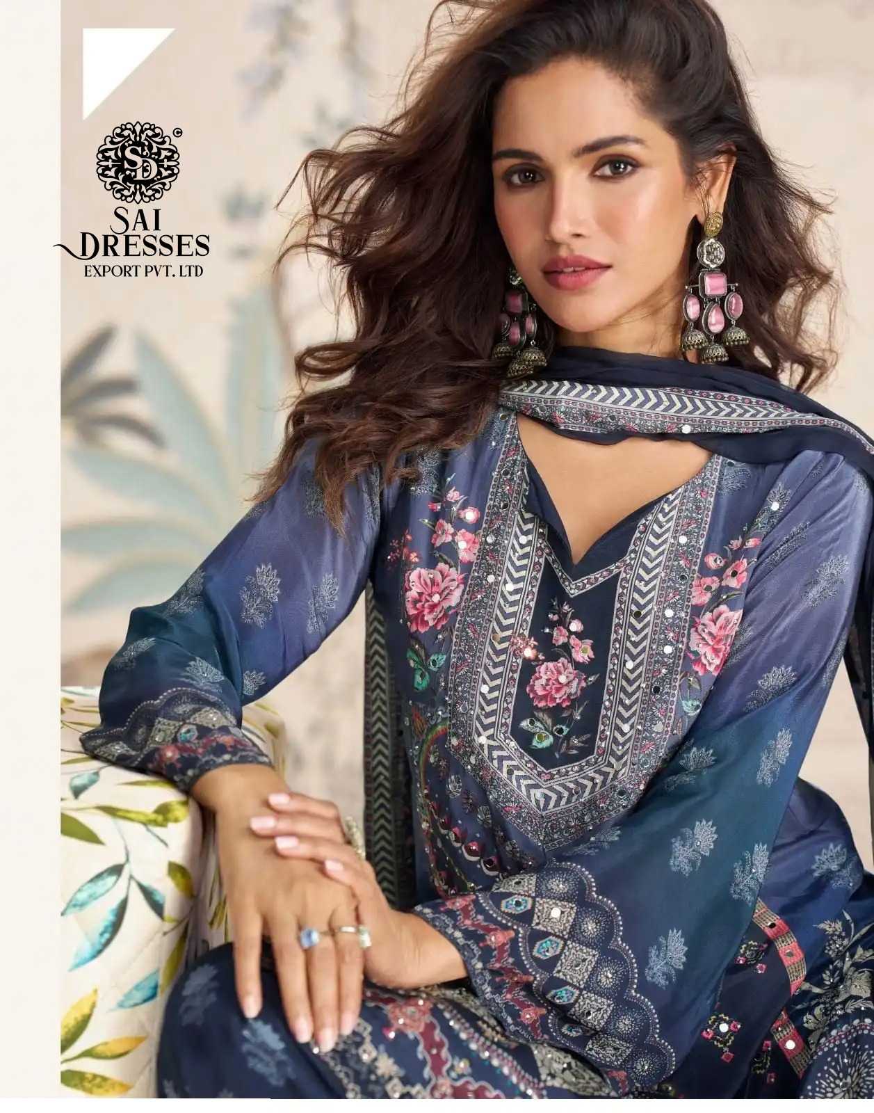 PREMIUM REAL CREPE SILK DIGITAL PRINT AND HEAVY EMBELLISHED KURTI WITH MATCHING SHARARA AND DESIGNER DUPATTA 