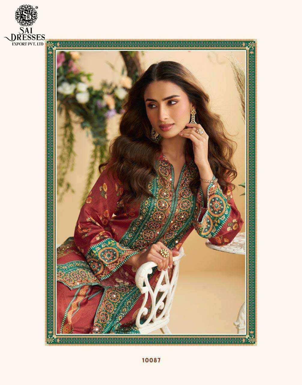 PREMIUM REAL CREPE SILK HEAVY DIGITAL PRINT AND EMBELLISHED KURTI WITH MATCHING BOTTOM  – LUXURY FESTIVE AND PARTY WEAR COLLECTION