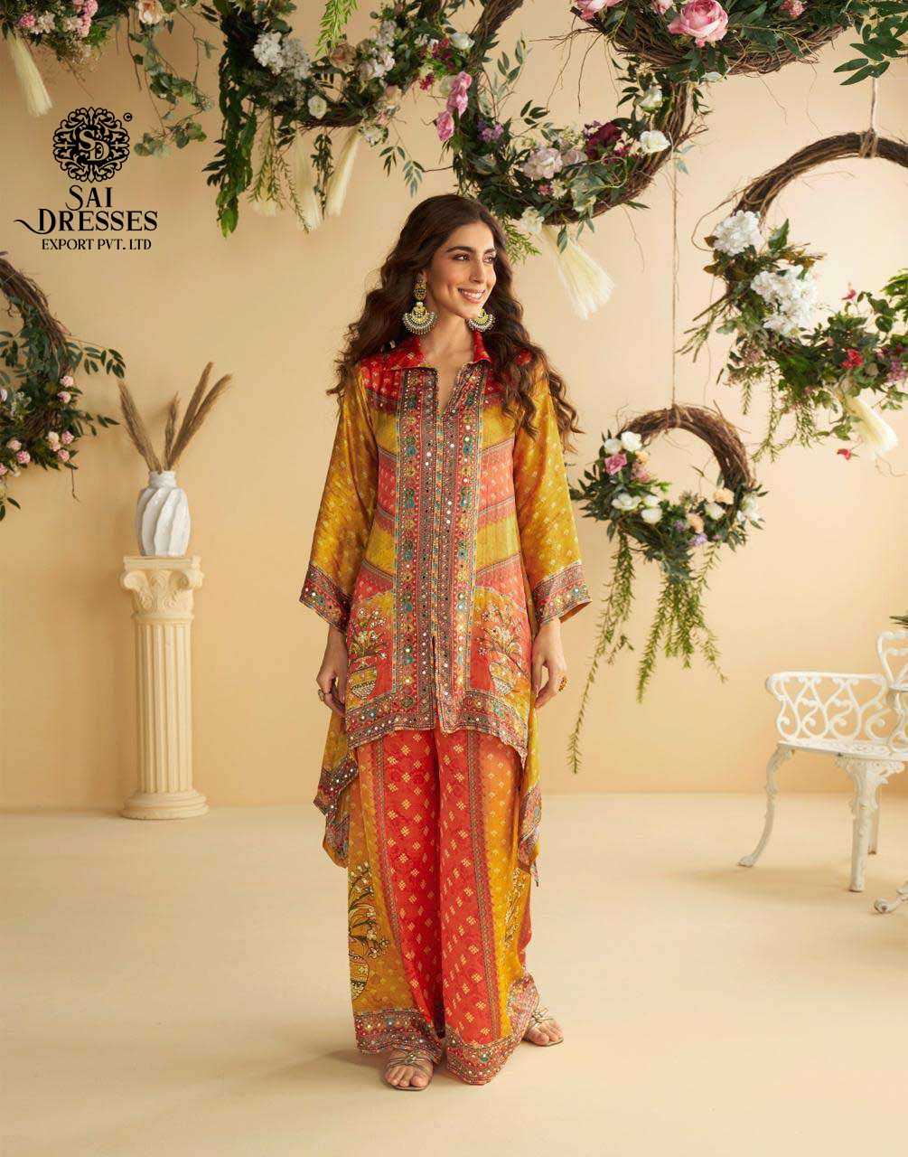 PREMIUM REAL CREPE SILK HEAVY DIGITAL PRINT AND EMBELLISHED KURTI WITH MATCHING BOTTOM  – LUXURY FESTIVE AND PARTY WEAR COLLECTION