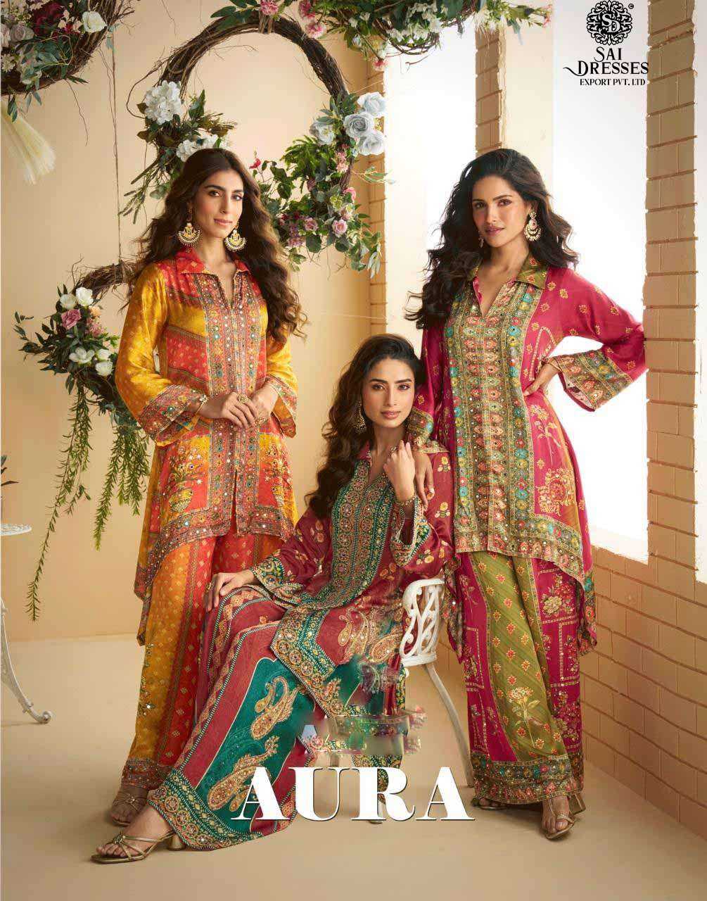 PREMIUM REAL CREPE SILK HEAVY DIGITAL PRINT AND EMBELLISHED KURTI WITH MATCHING BOTTOM  – LUXURY FESTIVE AND PARTY WEAR COLLECTION