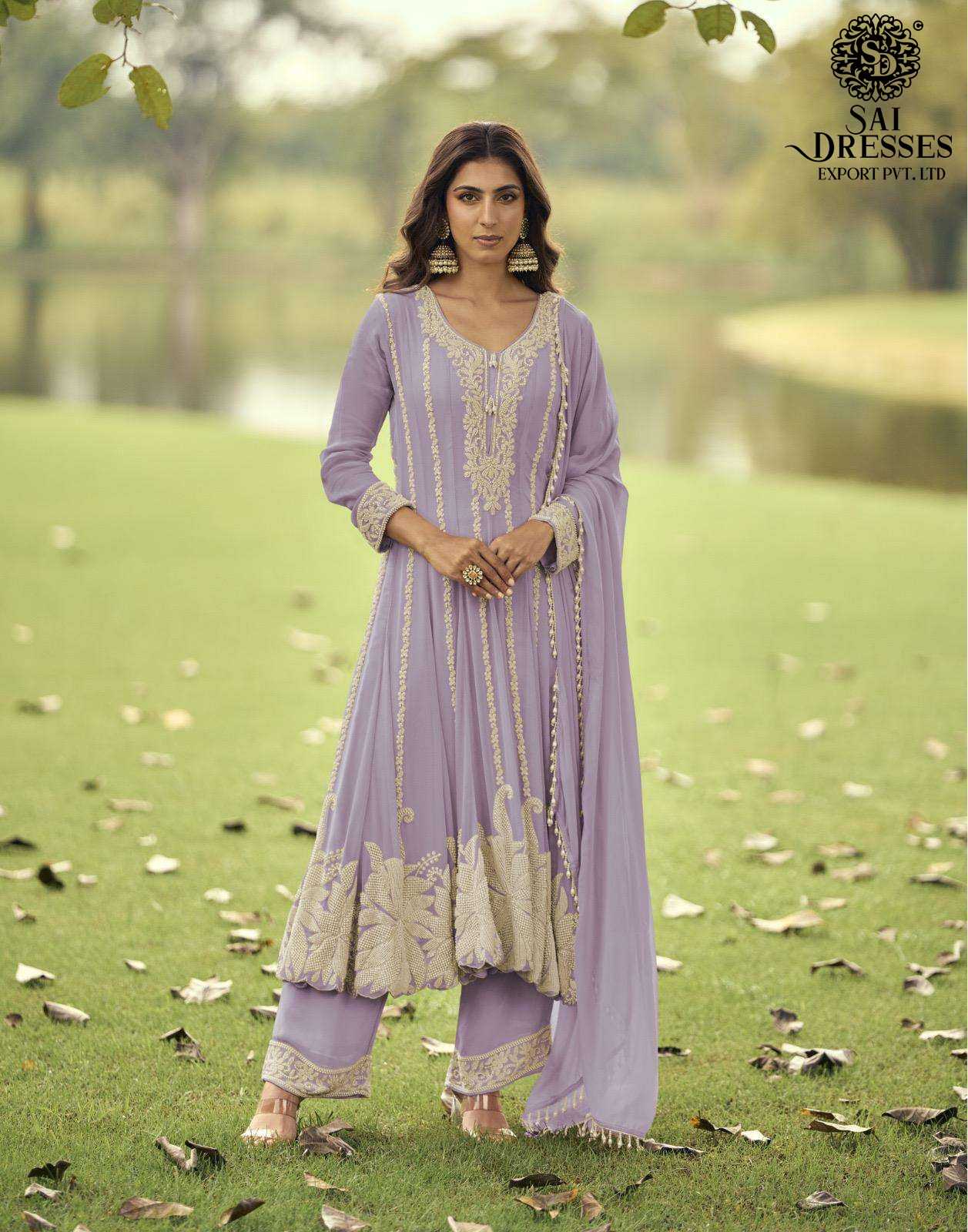 PREMIUM REAL GEORGETTE ANARKALI DRESSES COLLECTION WITH ELEGANT EMBROIDERY IN THREE SHADES
