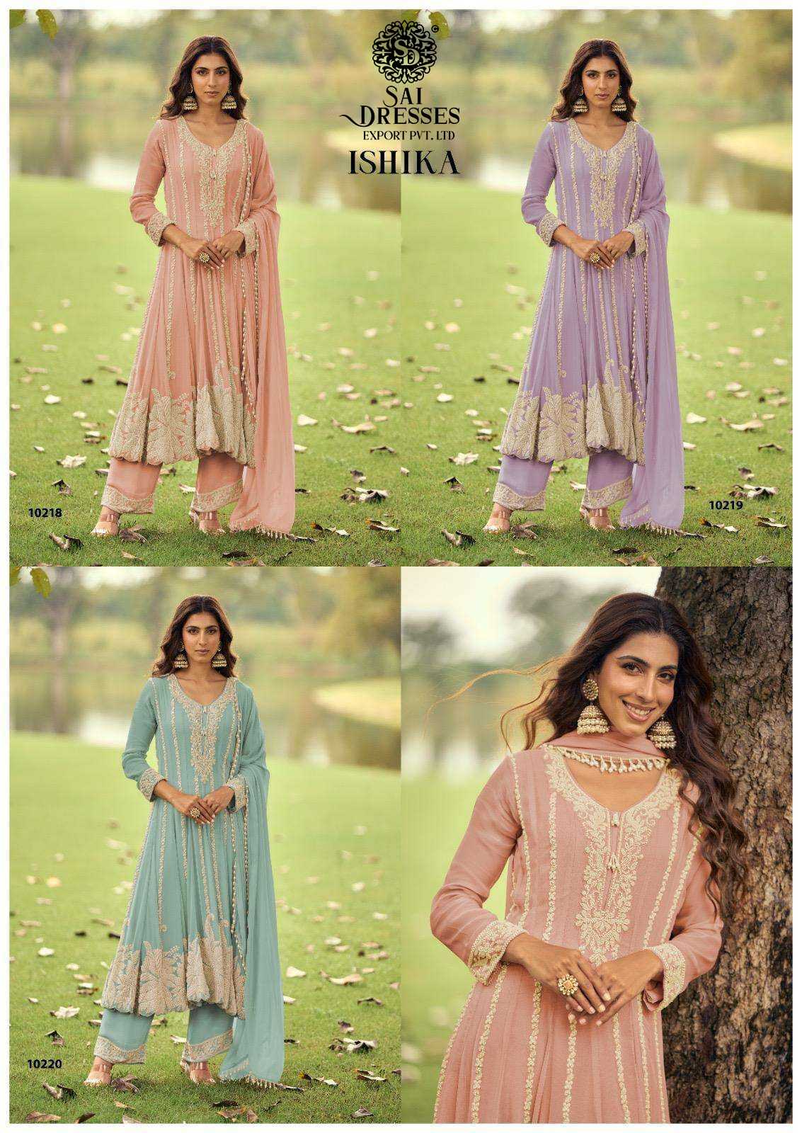 PREMIUM REAL GEORGETTE ANARKALI DRESSES COLLECTION WITH ELEGANT EMBROIDERY IN THREE SHADES