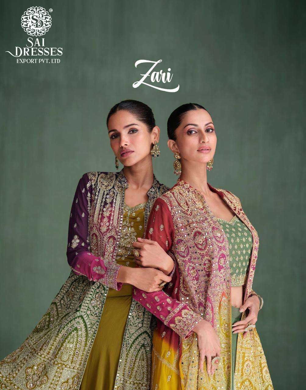 PREMIUM REAL GEORGETTE DESIGNER 3 PIC SET WITH HEAVY EMBROIDERED JACKET AND BLOUSE – LUXURY FESTIVE & WEDDING WEAR BY SAI DRESSES