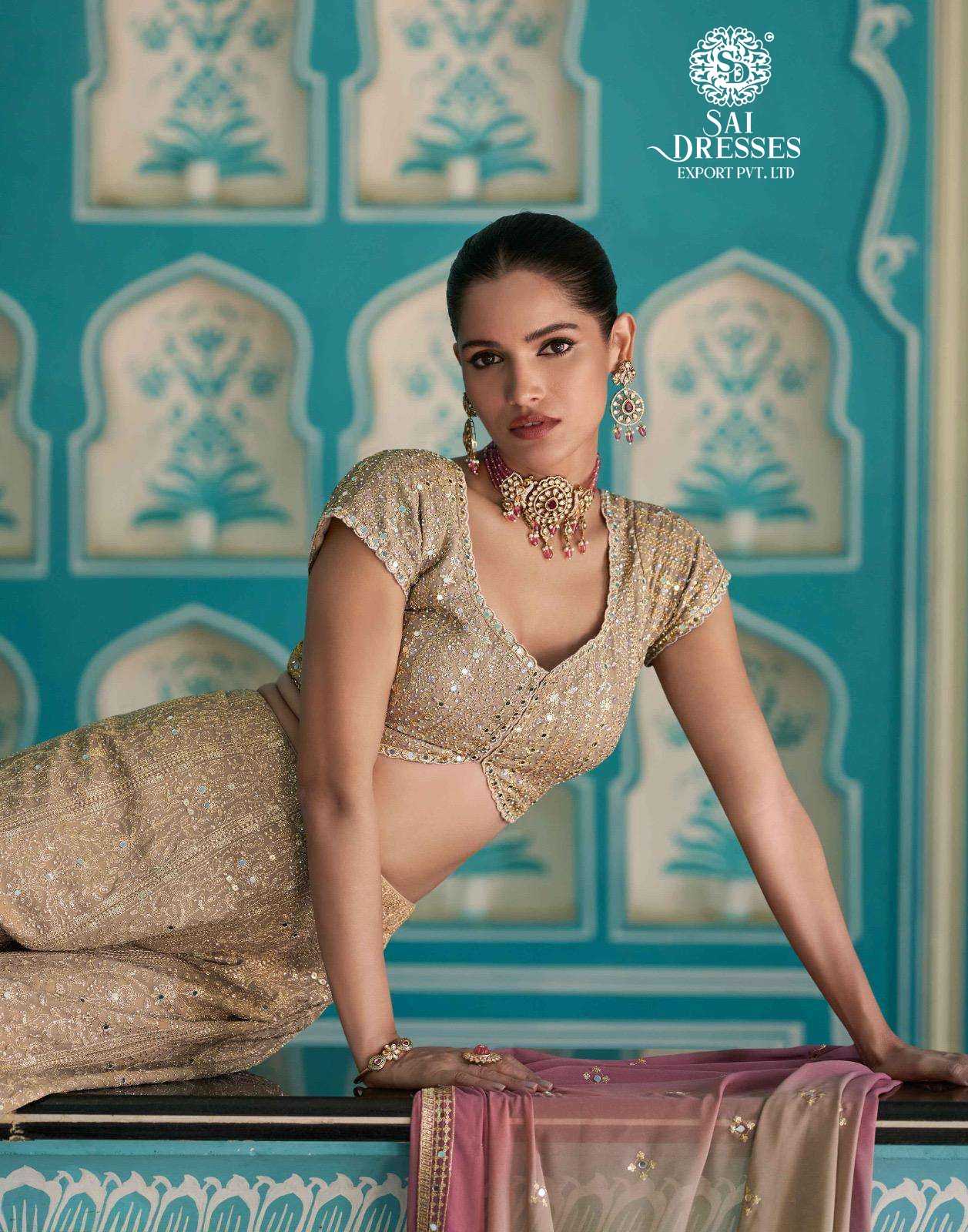 PREMIUM REAL GEORGETTE HEAVY ZARKAN MIRROR WORK GARARA CHOLI WITH DESIGNER DUPATTA – LUXURY FESTIVE AND WEDDING WEAR COLLECTION