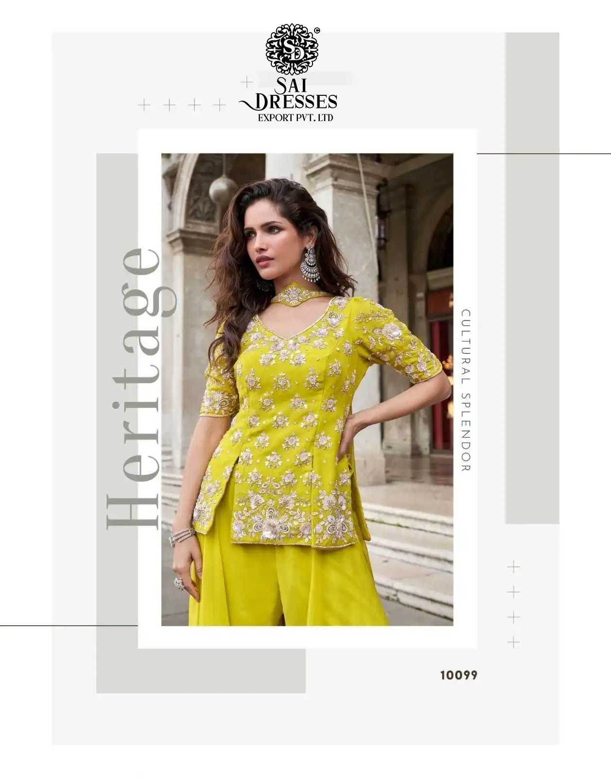 PREMIUM REAL GEORGETTE SILK HEAVY EMBROIDERED TOP WITH FLARED GARARA STYLE BOTTOM – ELEGANT FESTIVE AND PARTY WEAR COLLECTION