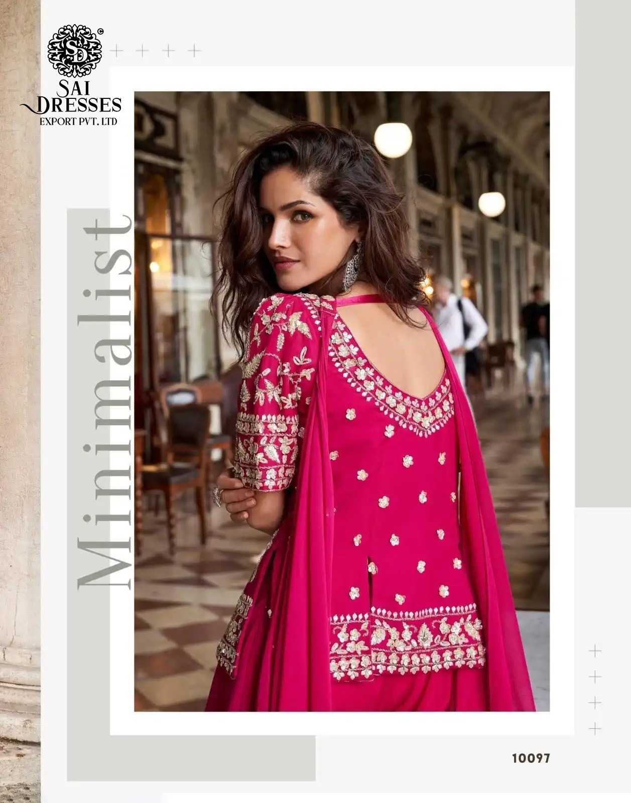 PREMIUM REAL GEORGETTE SILK HEAVY EMBROIDERED TOP WITH FLARED GARARA STYLE BOTTOM – ELEGANT FESTIVE AND PARTY WEAR COLLECTION