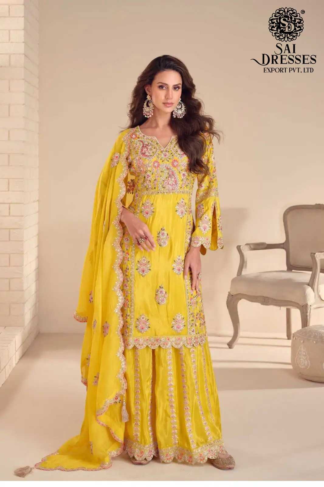 PREMIUM REAL SIMAR HEAVY EMBROIDERY WORK KURTI WITH MATCHING PLAZZO AND DESIGNER DUPATTA – ELEGANT FESTIVE AND PARTY WEAR COLLECTION