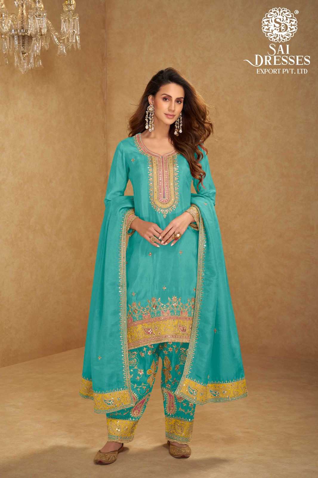 PREMIUM SIMAR SILK HEAVY EMBROIDERED KURTI WITH MATCHING SALWAR AND DESIGNER DUPATTA – ELEGANT FESTIVE AND PARTY WEAR COLLECTION