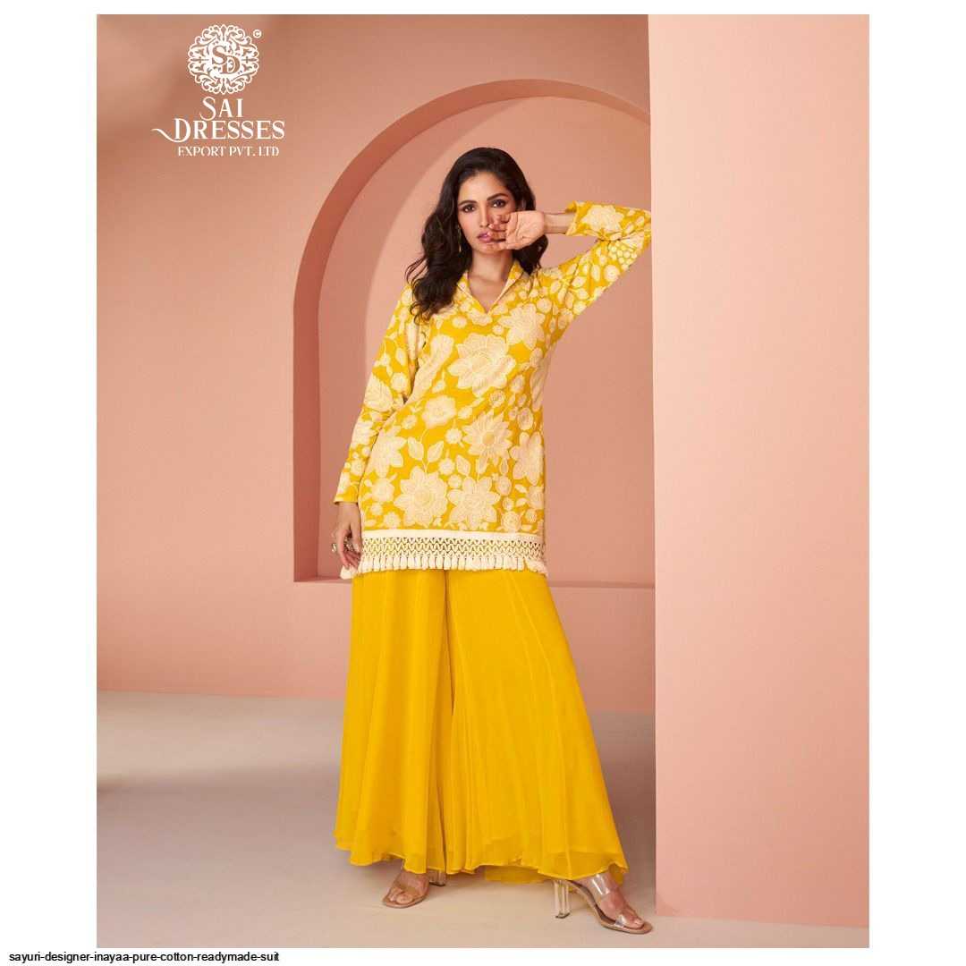 PURE COTTON SILK AND REAL GEORGETTE DESIGNER 2 PIC SET WITH ELEGANT EMBROIDERY – PREMIUM READYMADE FESTIVE & PARTY WEAR COLLECTION