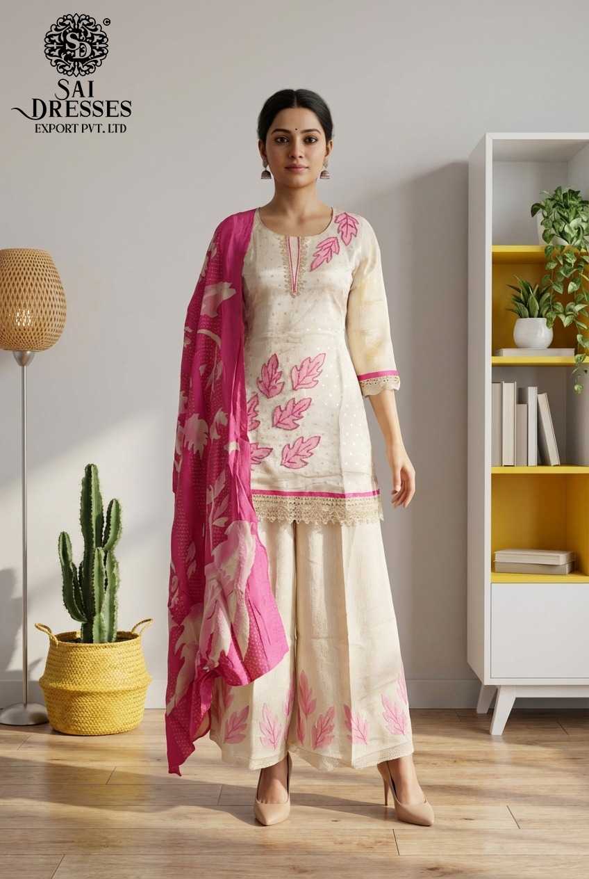 PURE SHIMMER CRUSH ELEGANT KURTA PALAZZO WITH HANDWORK SEQUENCE AND DESIGNER DUPATTA