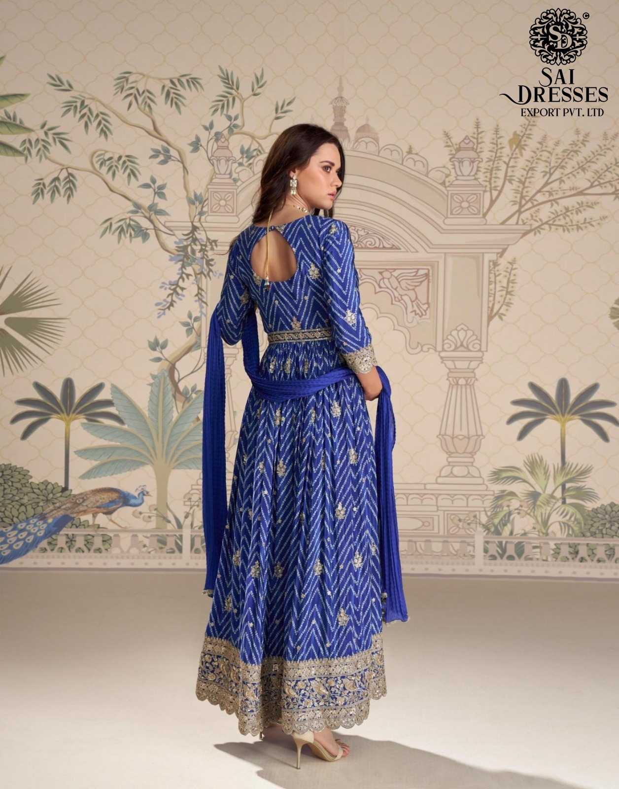 REAL PREMIUM CHINON SILK EMBROIDERED  DRESSES COLLECTION IN THREE SHADES