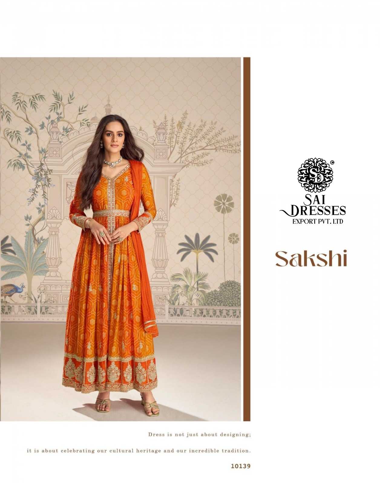 REAL PREMIUM CHINON SILK EMBROIDERED  DRESSES COLLECTION IN THREE SHADES