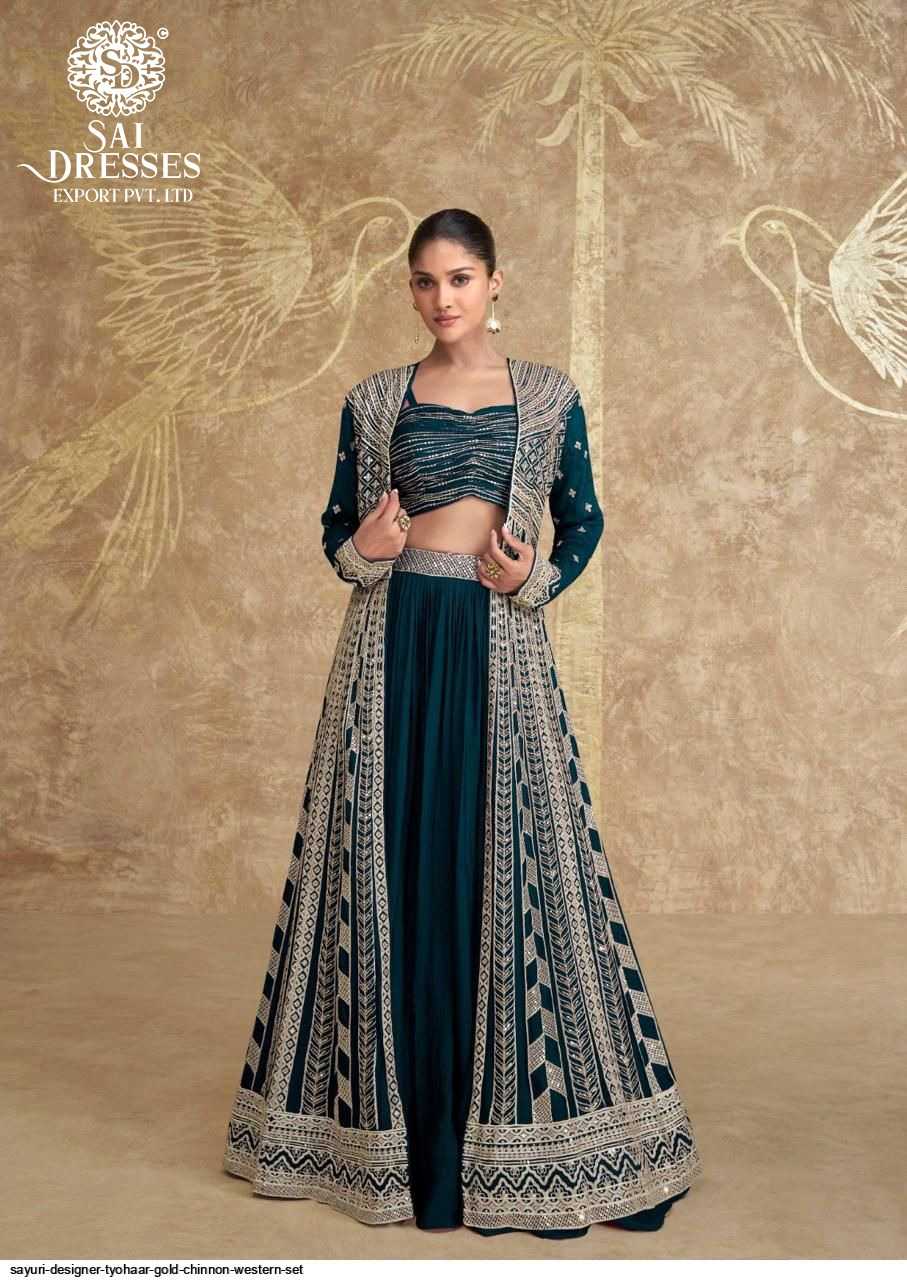 REAL PREMIUM CHINON SILK LEHENGA SET WITH FRONT AND BACK HEAVY EMBROIDERY AND CANCAN – DESIGNER FESTIVE & WEDDING WEAR COLLECTION