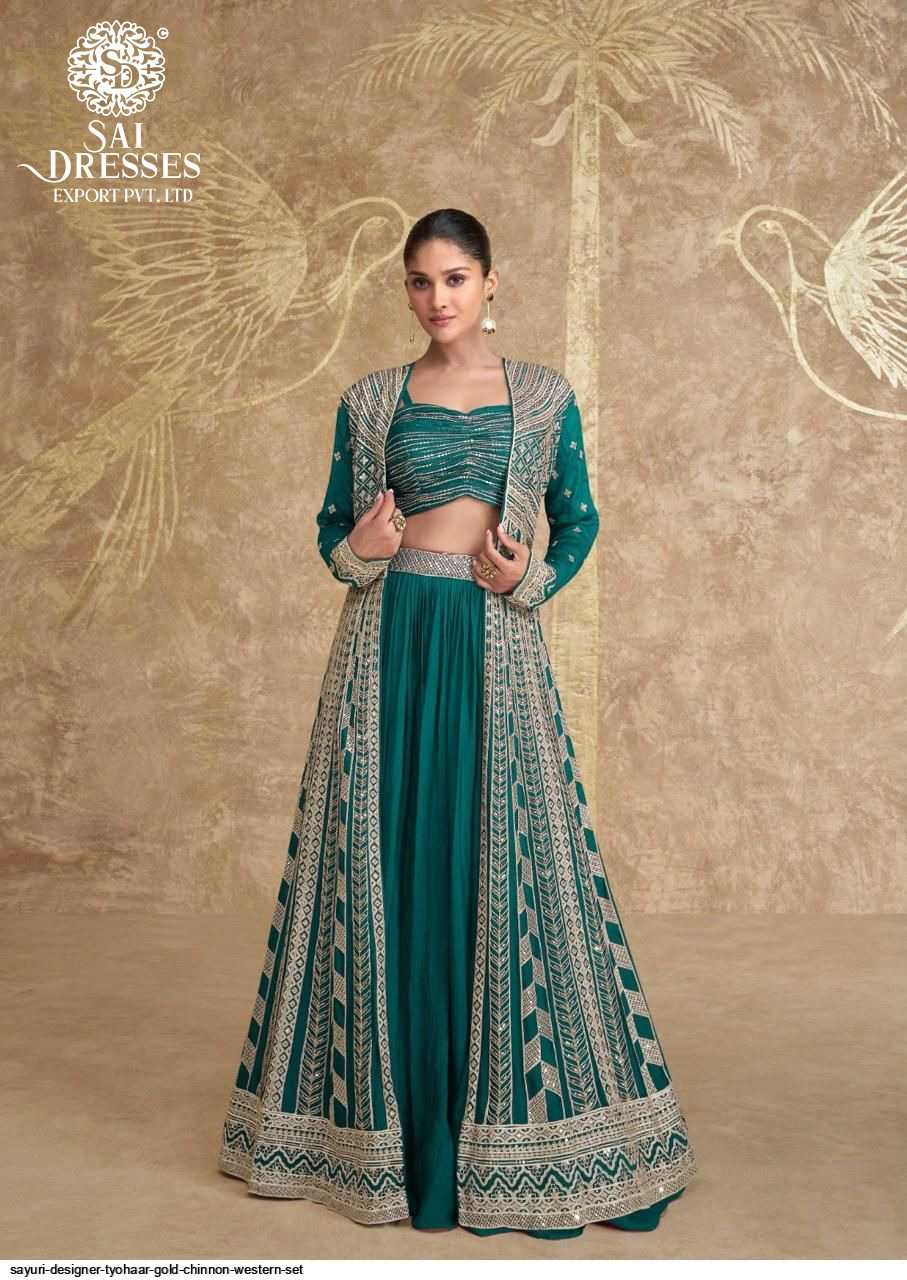 REAL PREMIUM CHINON SILK LEHENGA SET WITH FRONT AND BACK HEAVY EMBROIDERY AND CANCAN – DESIGNER FESTIVE & WEDDING WEAR COLLECTION