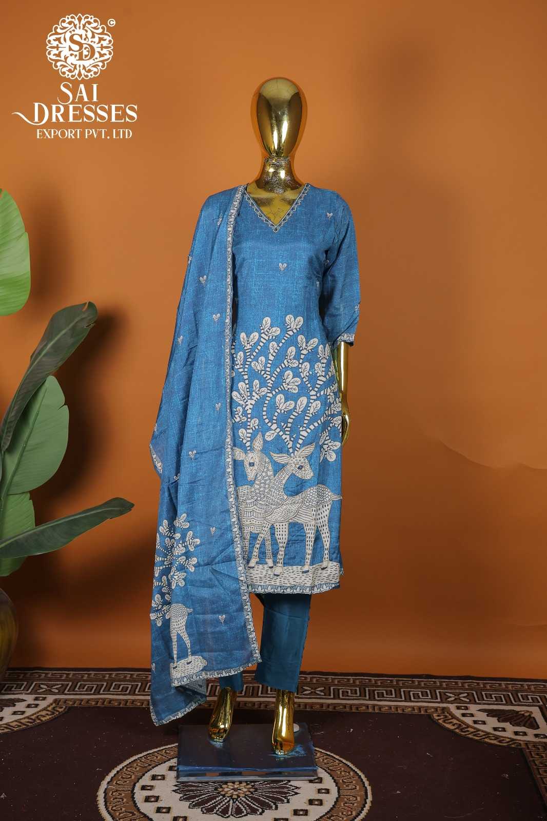DESIGNER HANDCRAFTED SALWAR SUIT – PURE MASLIN FABRIC WITH DETAILED HAND WORK – ARTISAN SPECIAL