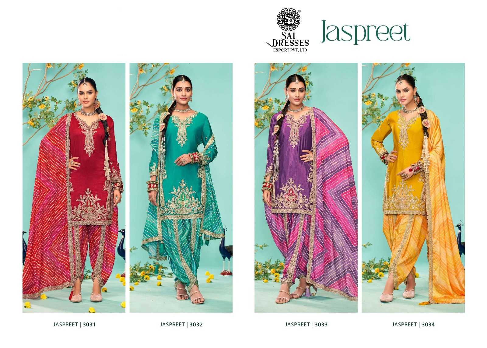 DESIGNER HEAVY CHINON SILK LADIES SUIT WITH RICH FRONT & BACK EMBROIDERY WORK