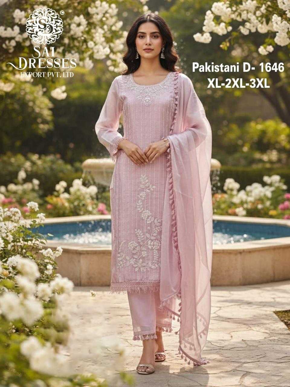 DESIGNER  PINK CRUNCHY DRESS SET WITH HEAVY BITS EMBROIDERY
