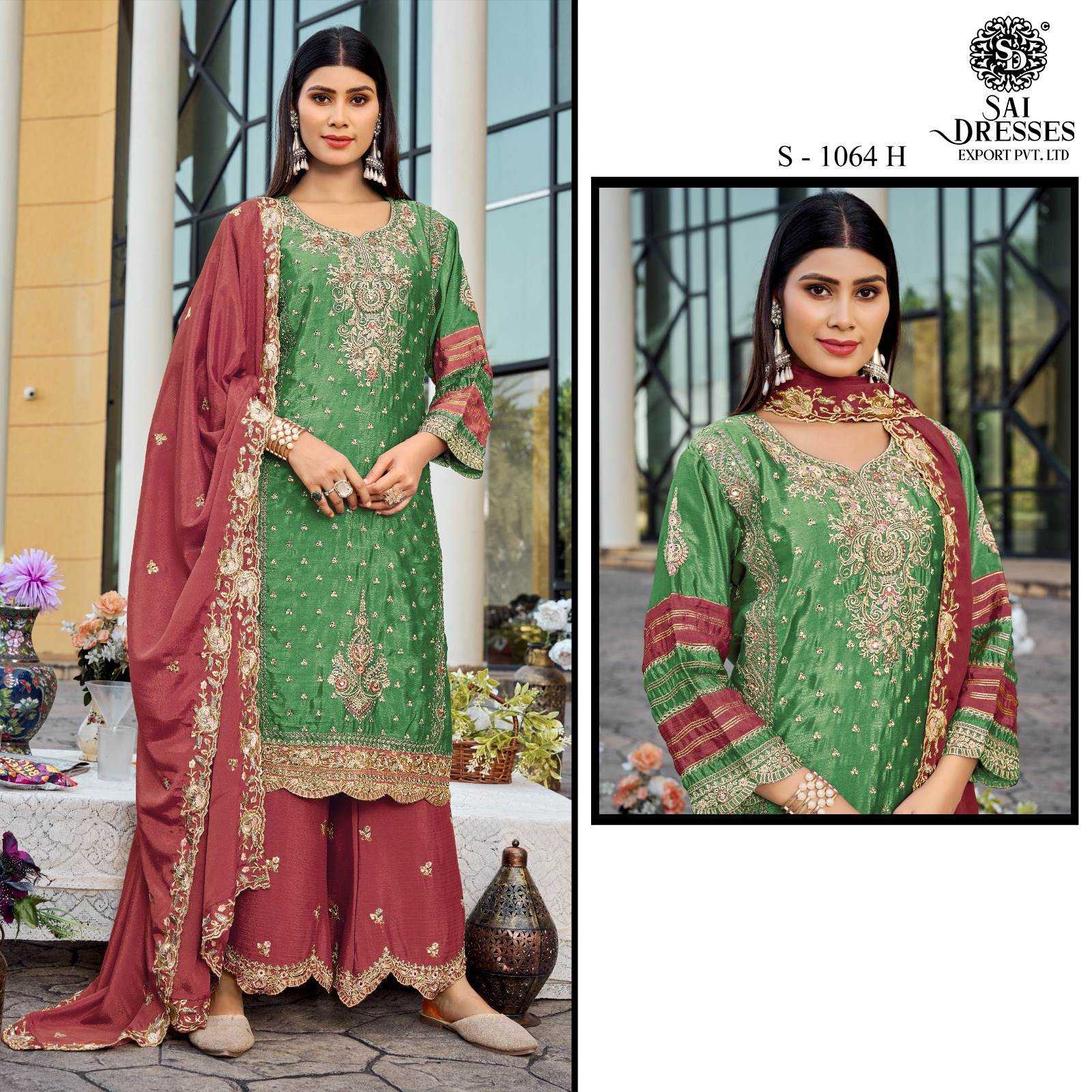 EXCLUSIVE AIR TAX CHINON HEAVY EMBROIDERY & HAND JARKAN WORK WHOLESALE COLLECTION