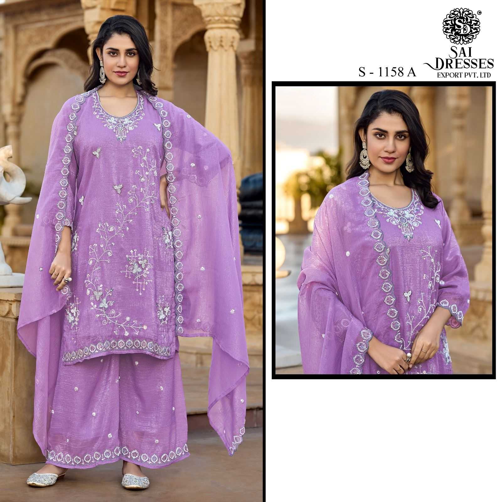 EXCLUSIVE CRUNCHY  HEAVY EMBROIDERY & KHATI WORK WHOLESALE DRESS SET