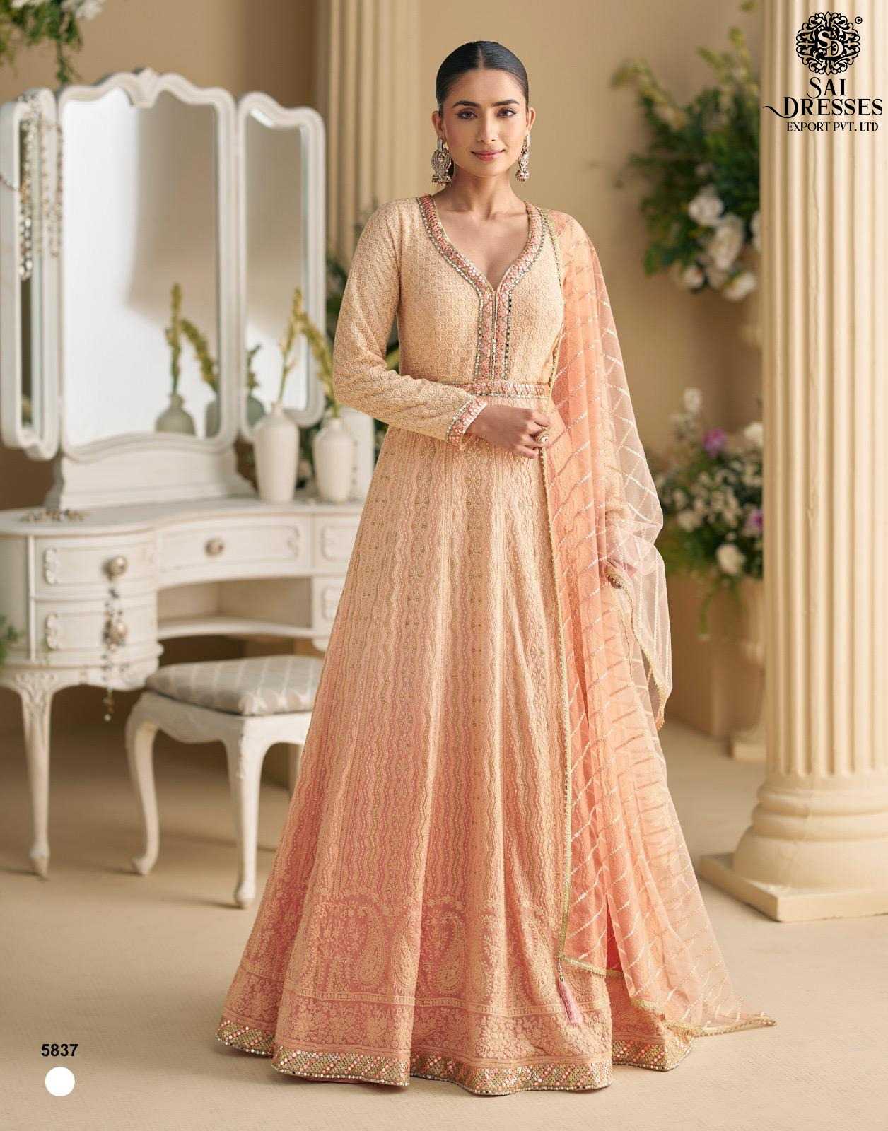 LUXURY ETHNIC GOWN COLLECTION FEATURING PURE REAL GEORGETTE FABRIC WITH DUPATTA 