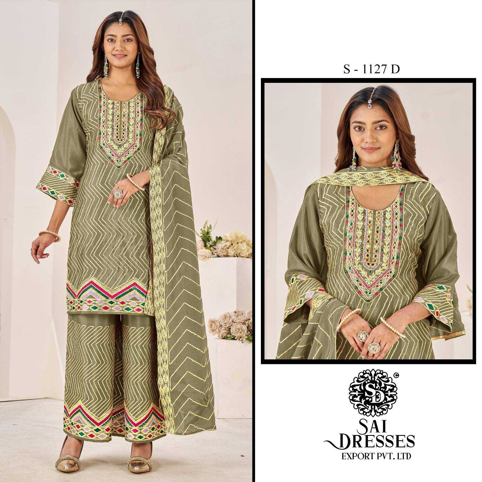 PREMIUM AIR TAX CHINON HEAVY GOTTA PATTI SUIT WITH HAND KHATLI WORK