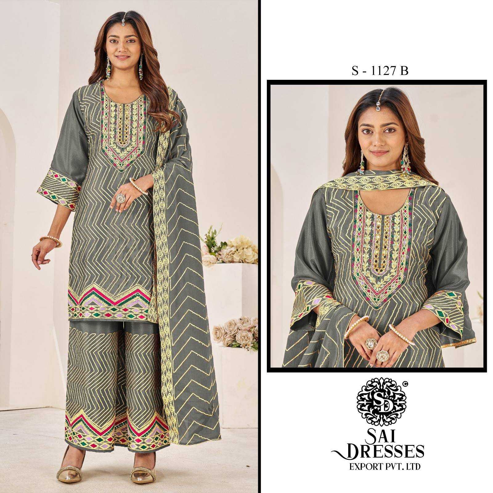 PREMIUM AIR TAX CHINON HEAVY GOTTA PATTI SUIT WITH HAND KHATLI WORK