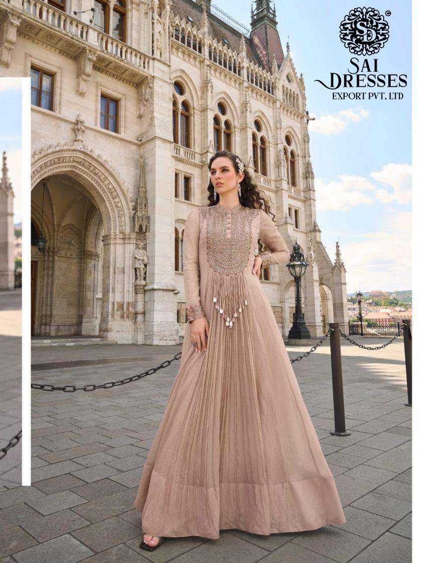 PREMIUM REAL CHINON & CRUSH SILK HEAVY HANDWORK EMBROIDERED ANARKALI SUIT SET