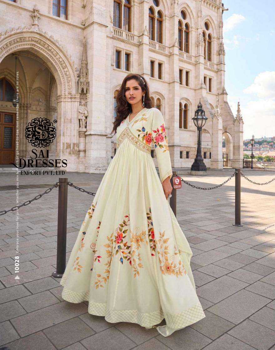 PREMIUM REAL CHINON & CRUSH SILK HEAVY HANDWORK EMBROIDERED ANARKALI SUIT SET