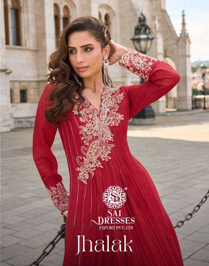 PREMIUM REAL CHINON & CRUSH SILK HEAVY HANDWORK EMBROIDERED ANARKALI SUIT SET