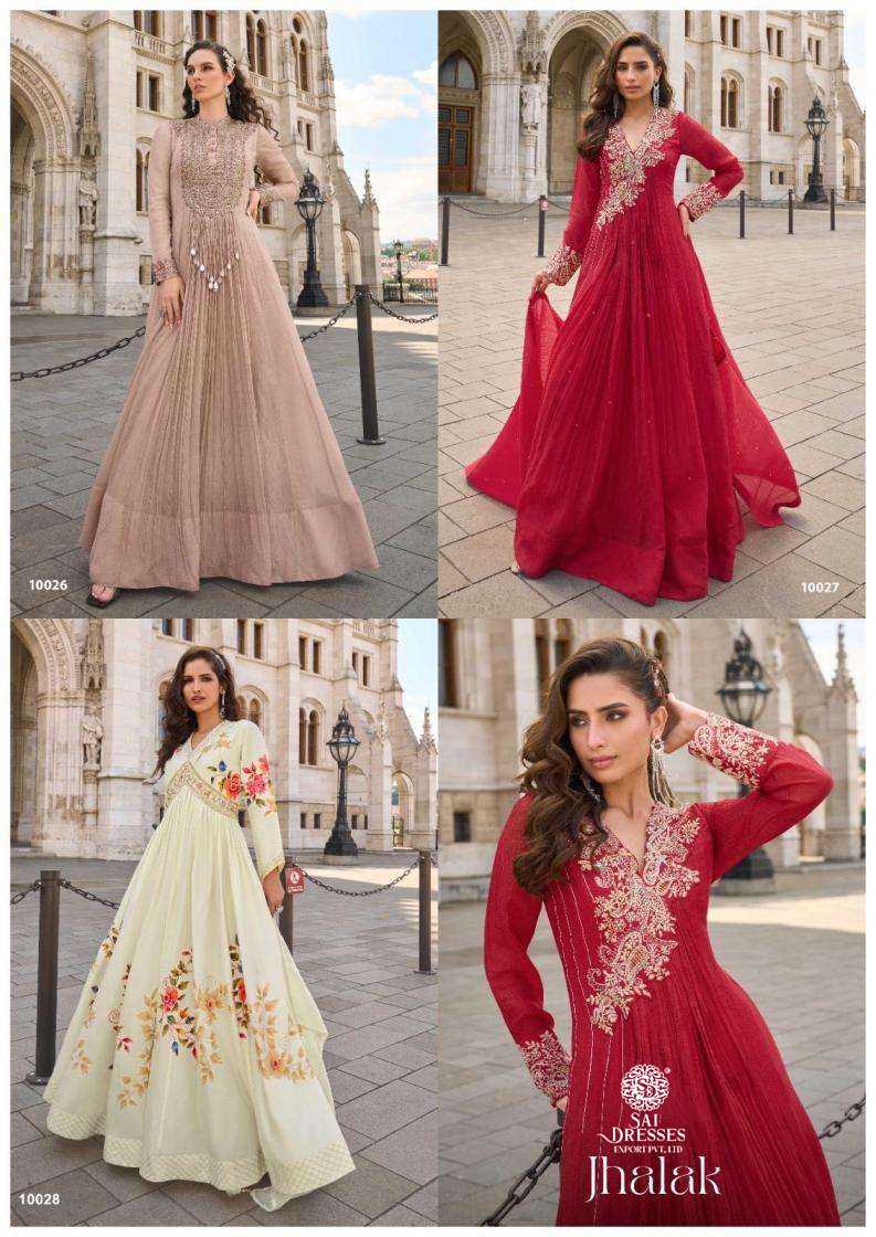 PREMIUM REAL CHINON & CRUSH SILK HEAVY HANDWORK EMBROIDERED ANARKALI SUIT SET