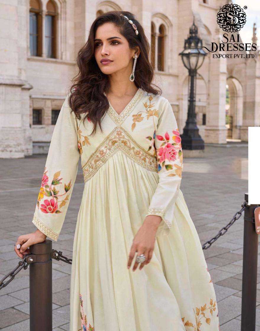 PREMIUM REAL CHINON & CRUSH SILK HEAVY HANDWORK EMBROIDERED ANARKALI SUIT SET