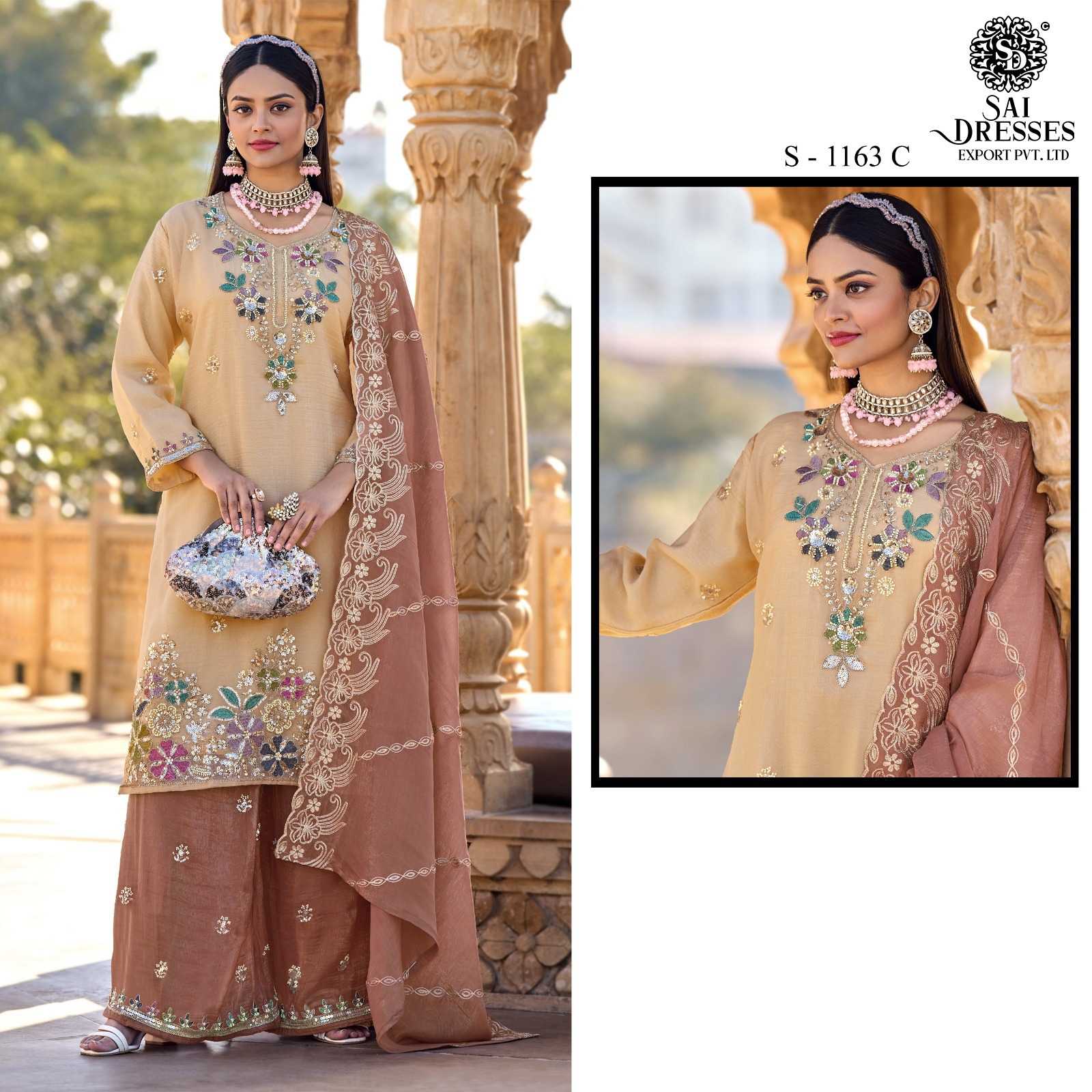 TRENDING CRUNCHY HEAVY WORK DESIGNER COLLECTION BY SAI DRESSES