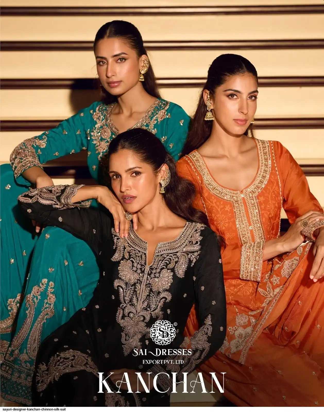 DESIGNER CHINON SILK TRADITIONAL SET FOR FESTIVE & OCCASION WEAR