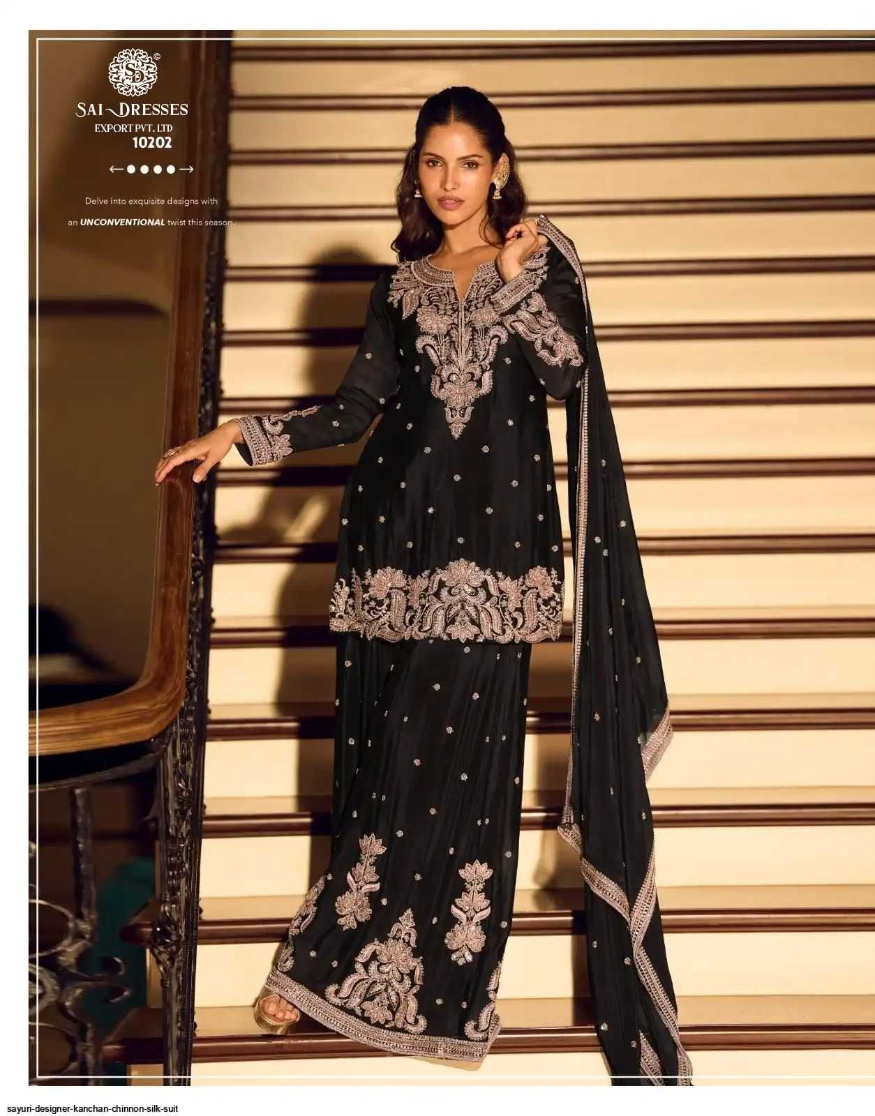 DESIGNER CHINON SILK TRADITIONAL SET FOR FESTIVE & OCCASION WEAR