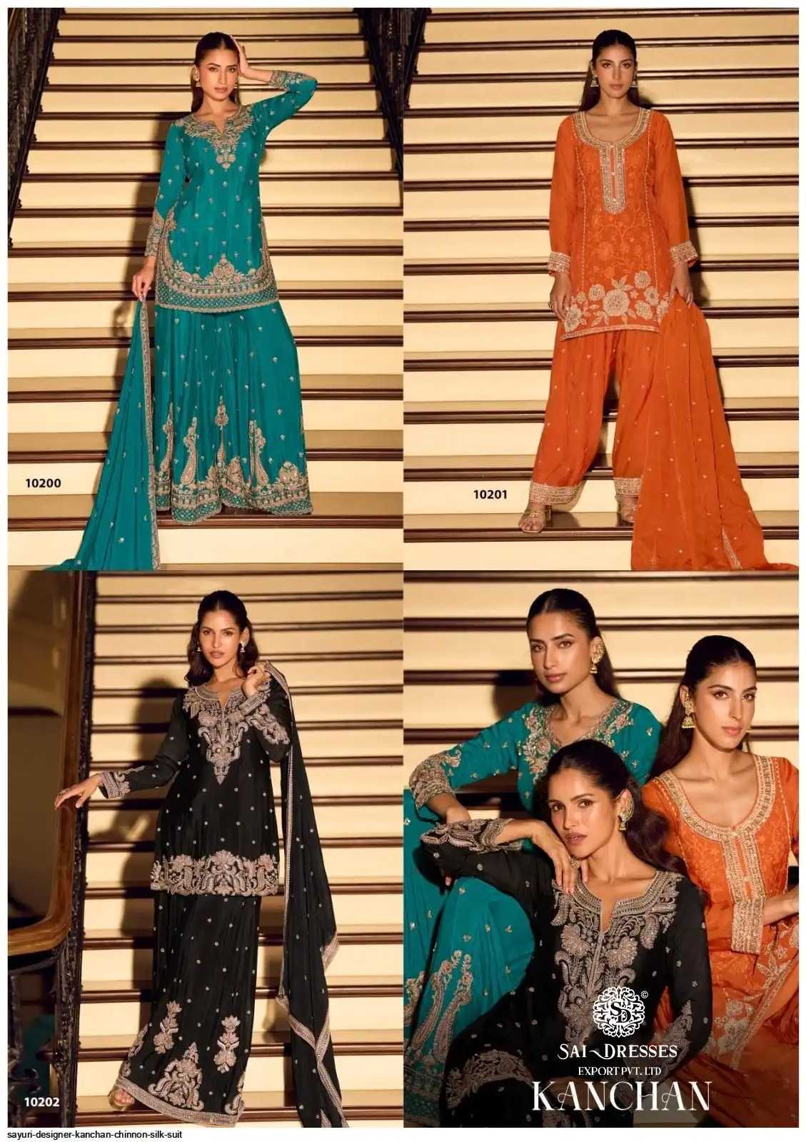 DESIGNER CHINON SILK TRADITIONAL SET FOR FESTIVE & OCCASION WEAR
