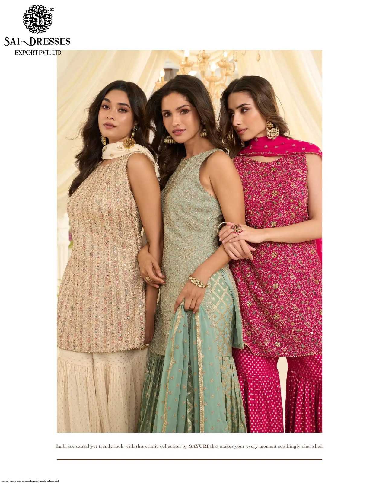 PREMIUM REAL GEORGETTE PARTY WEAR SUIT SET WITH ELEGANT HAND EMBELLISHMENTS