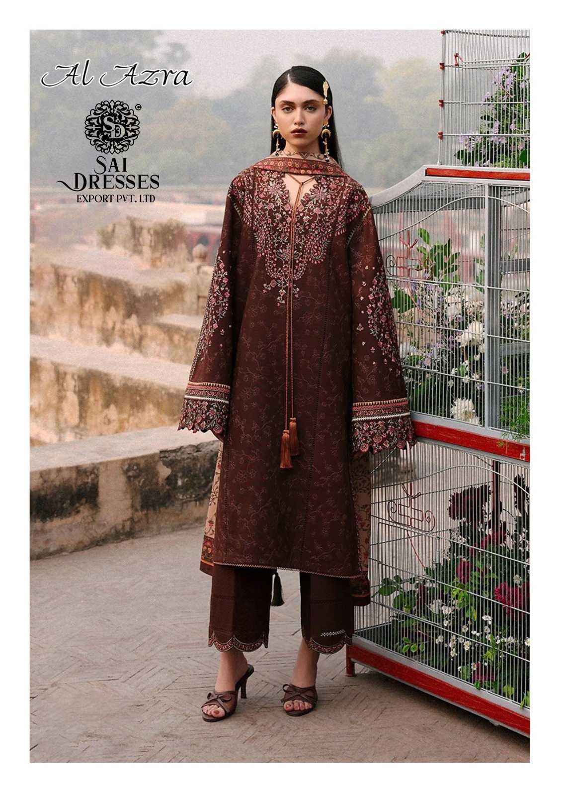 CHOCOLATE BROWN PURE COTTON SUIT SET WITH HEAVY GPO LACE AND DUPATTA