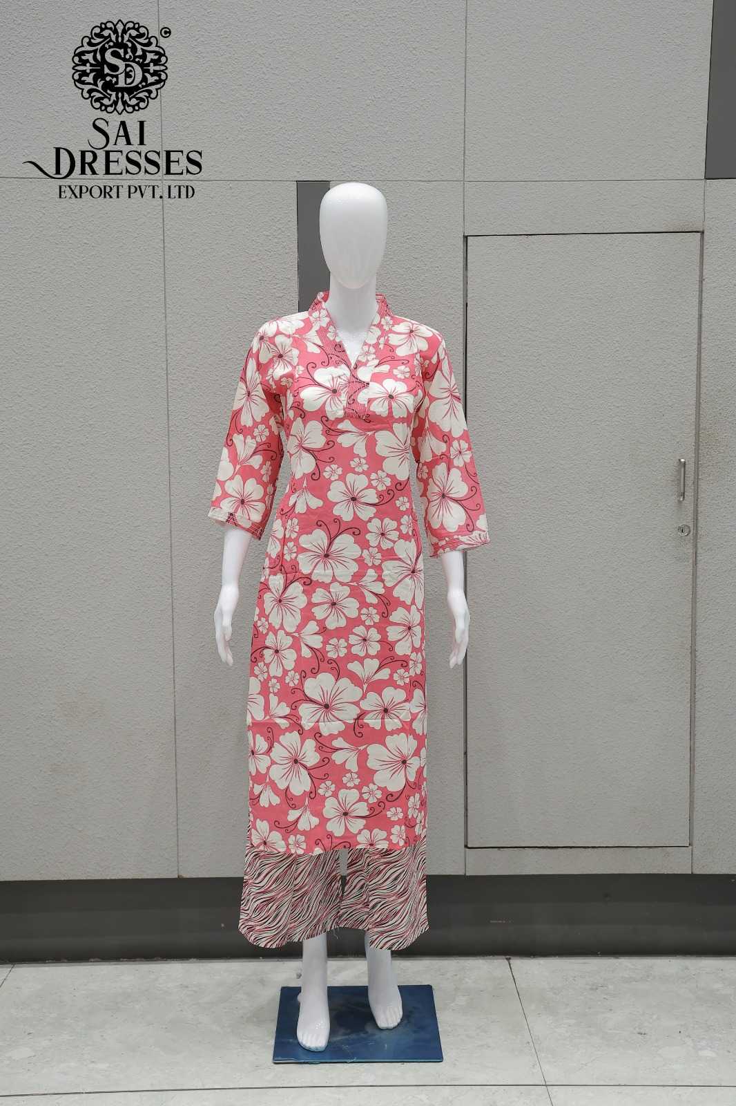 WOMEN'S PINK REYON HEAVY DIGITAL PRINT FLORAL STRAIGHT KURTI FOR DAILY AND CASUAL WEAR