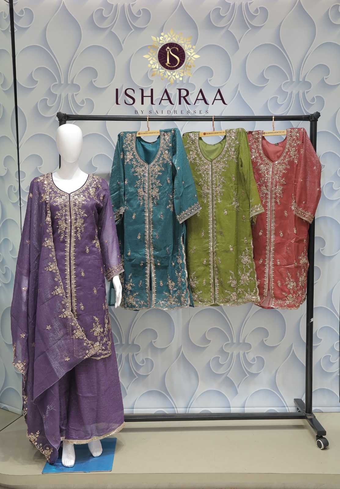 PURPLE HEAVY EMBROIDERED SHARARA SET WITH INTRICATE FESTIVE WORK AND PREMIUM TRADITIONAL FINISH