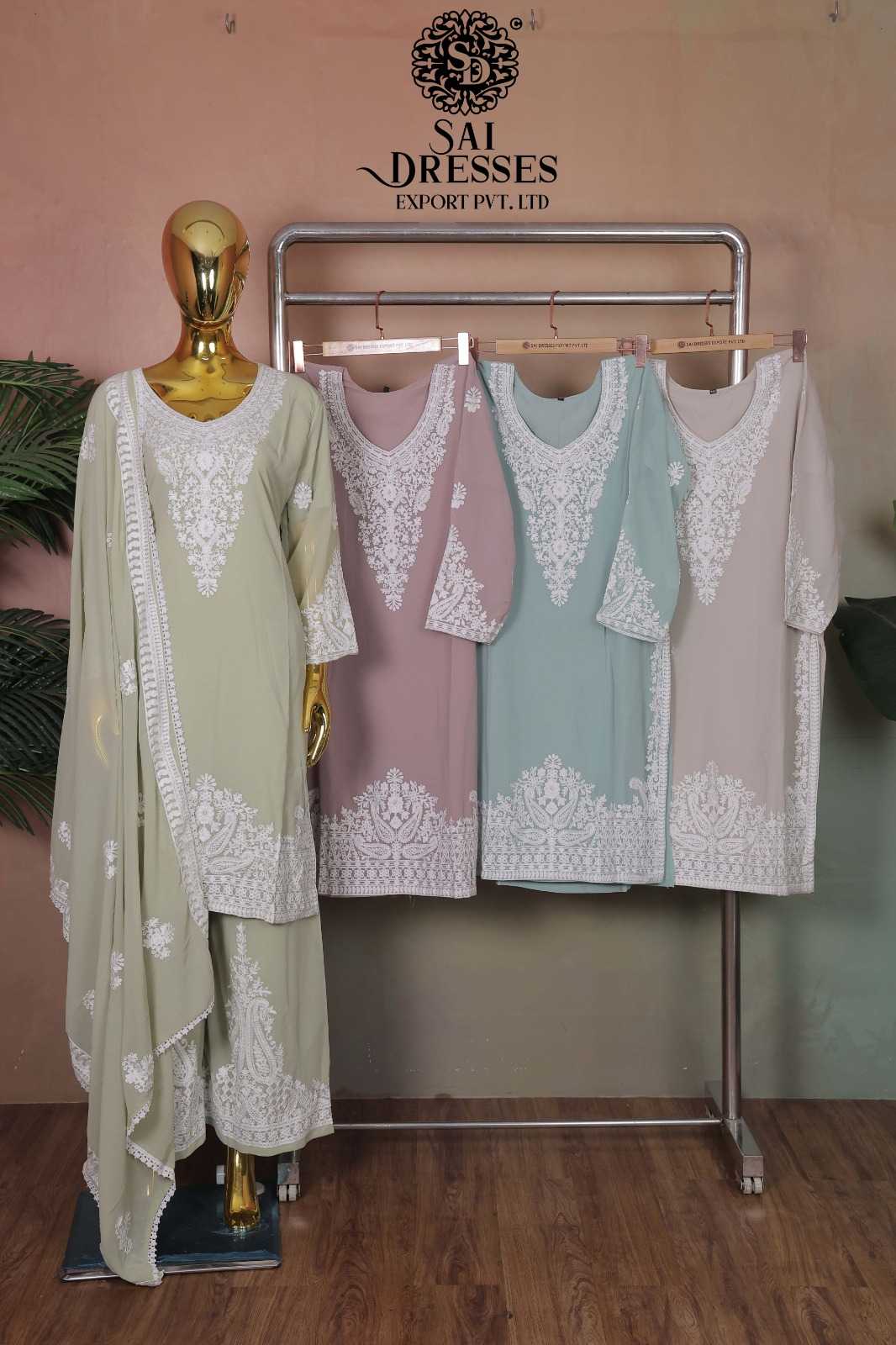 PREMIUM MULTICOLOR LUCKNOWI CHIKANKARI STYLE EMBROIDERED PAKISTANI SALWAR SUIT COLLECTION
