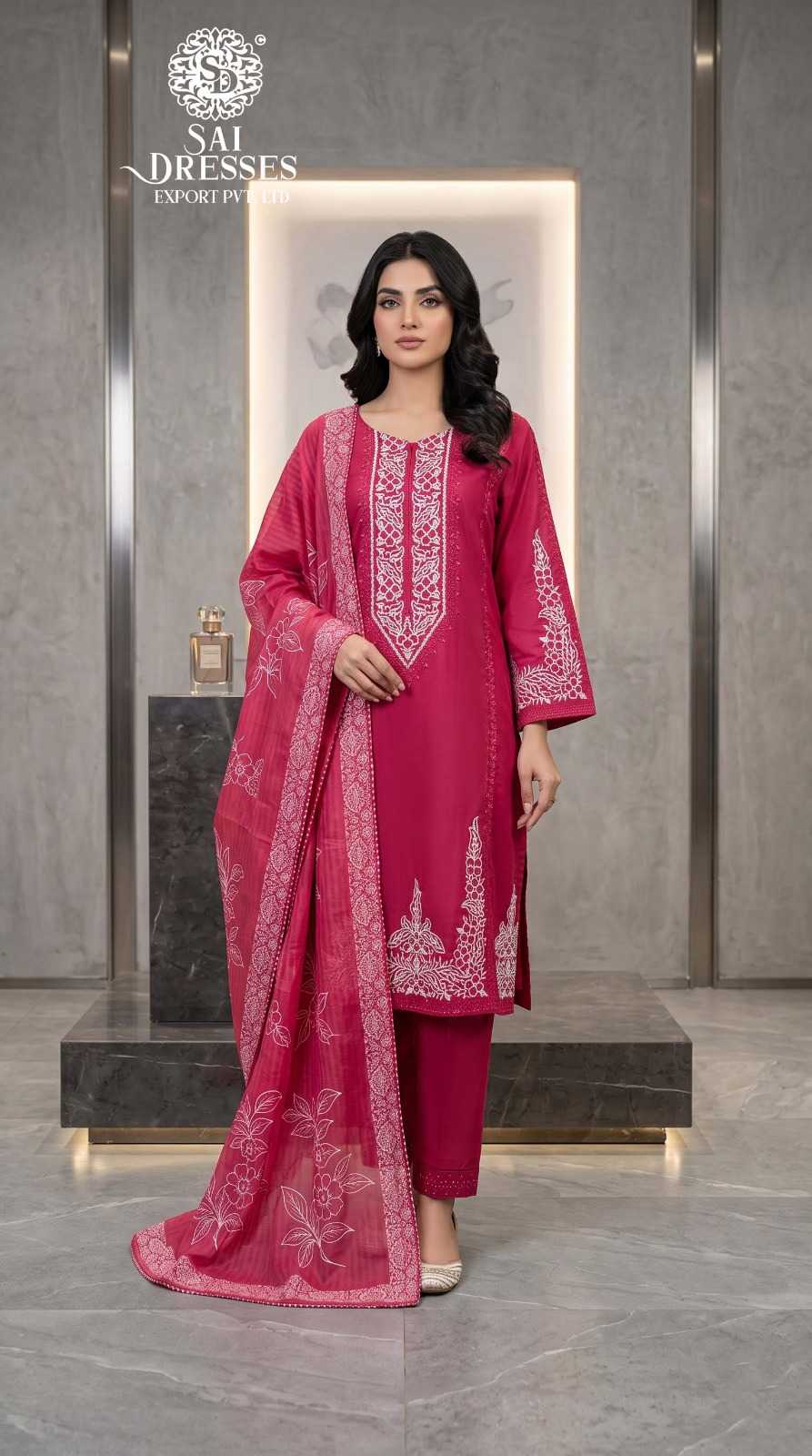 PREMIUM FLORAL PRINT STRAIGHT KURTA WITH PANT & PRINTED DUPATTA SET