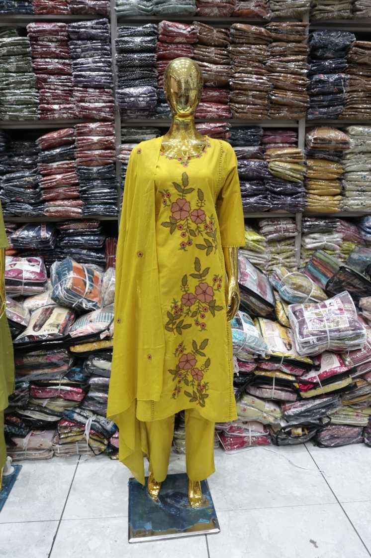 PREMIUM PURE COTTON HEAVY EMBROIDERED ETHNIC SUIT SET
