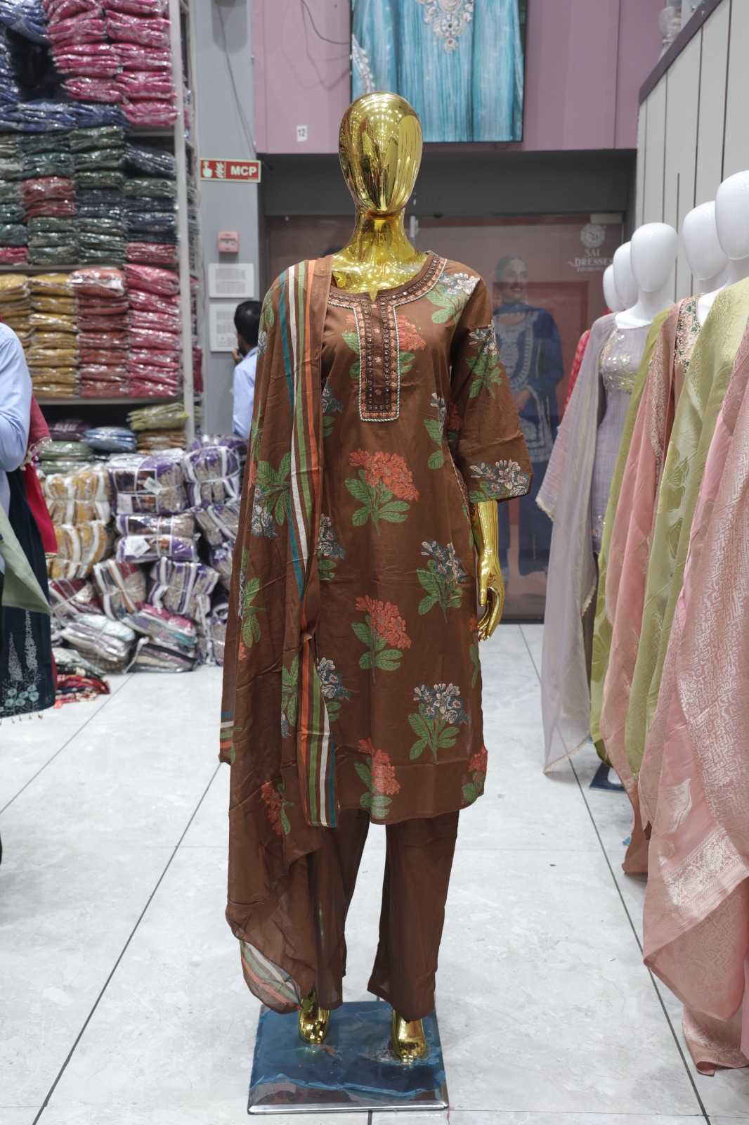 PURE COTTON EMBROIDERY & DIGITAL PRINT PLUS SIZE ETHNIC SET