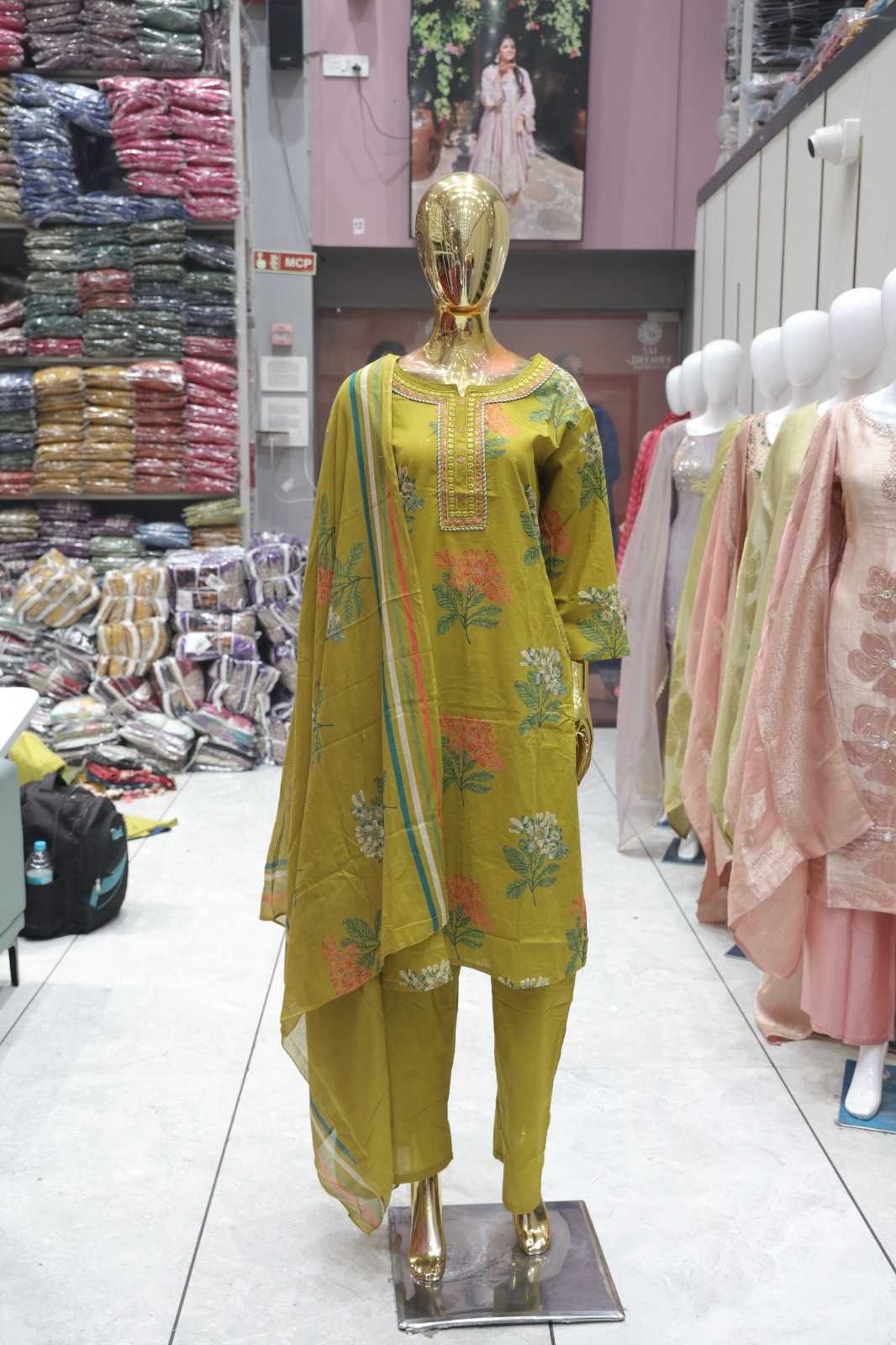 PURE COTTON HEAVY EMBROIDERY DIGITAL PRINT ETHNIC SET