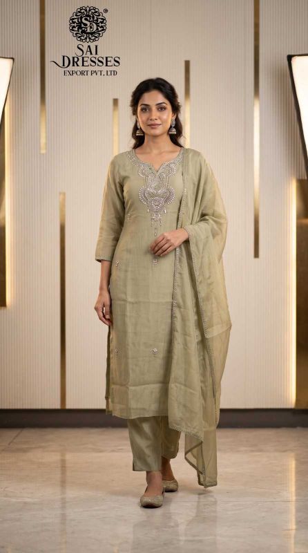 MAL CHANDERI BITS & SEQUENCE WORK ETHNIC SET