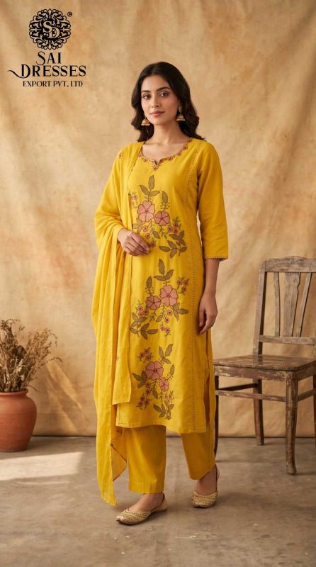 PREMIUM PURE COTTON HEAVY EMBROIDERED ETHNIC SUIT SET
