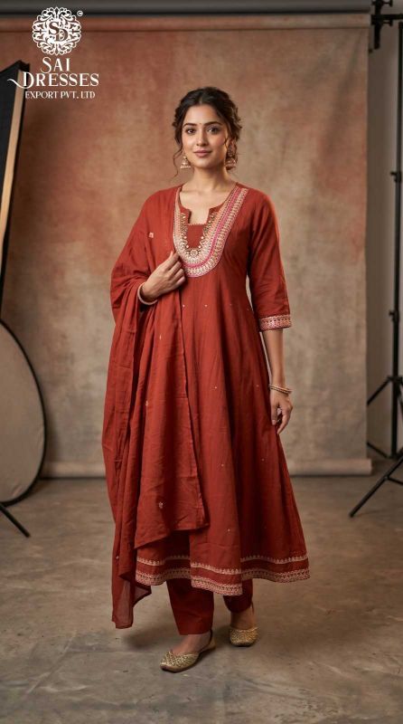 PREMIUM PURE COTTON HEAVY MIRROR EMBROIDERY LADIES SET